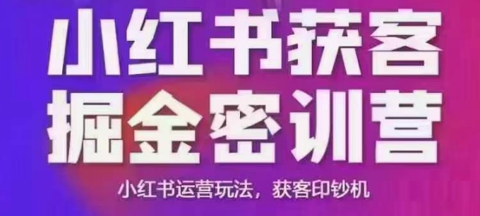 小红书获客掘金线下课，录音+ppt照片，小红书运营玩法，获客印钞机_就是爱分享