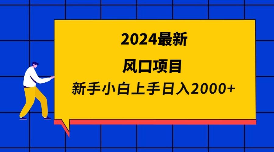 (9483期)2024最新风口项目 新手小白日入2000+_就是爱分享