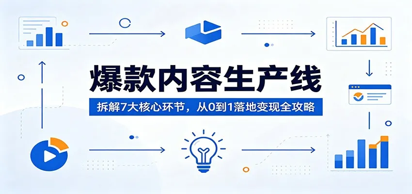 爆款内容生产线：拆解7大核心环节，从0到1落地变现全攻略_就是爱分享