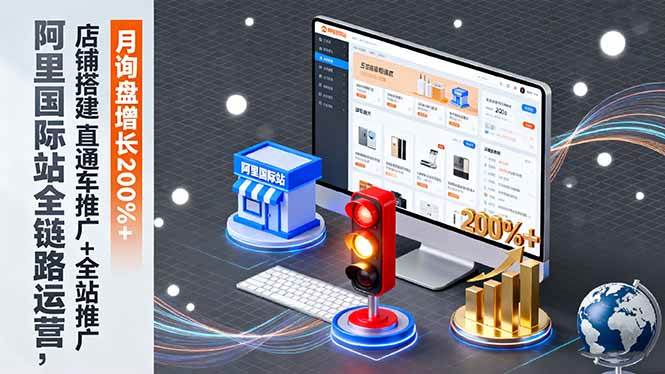 （16311期）阿里国际站全链路运营，店铺搭建+直通车推广+全站推广，月询盘增长200%+_就是爱分享