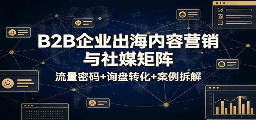 B2B企业出海内容营销与社媒矩阵：流量密码+询盘转化+案例拆解_就是爱分享