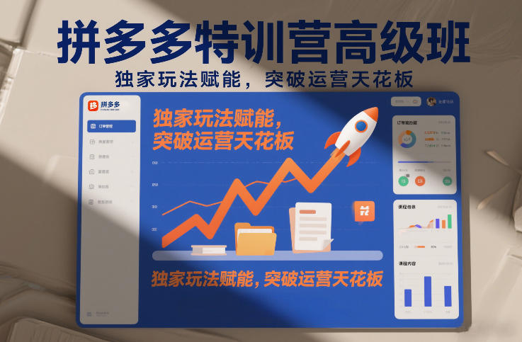 拼多多特训营高阶班，独家玩法赋能，突破运营天花板（更新26年1月）_就是爱分享