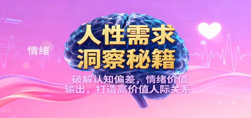 人性需求洞察秘籍，破解认知偏差，情绪价值输出，打造高价值人际关系_就是爱分享