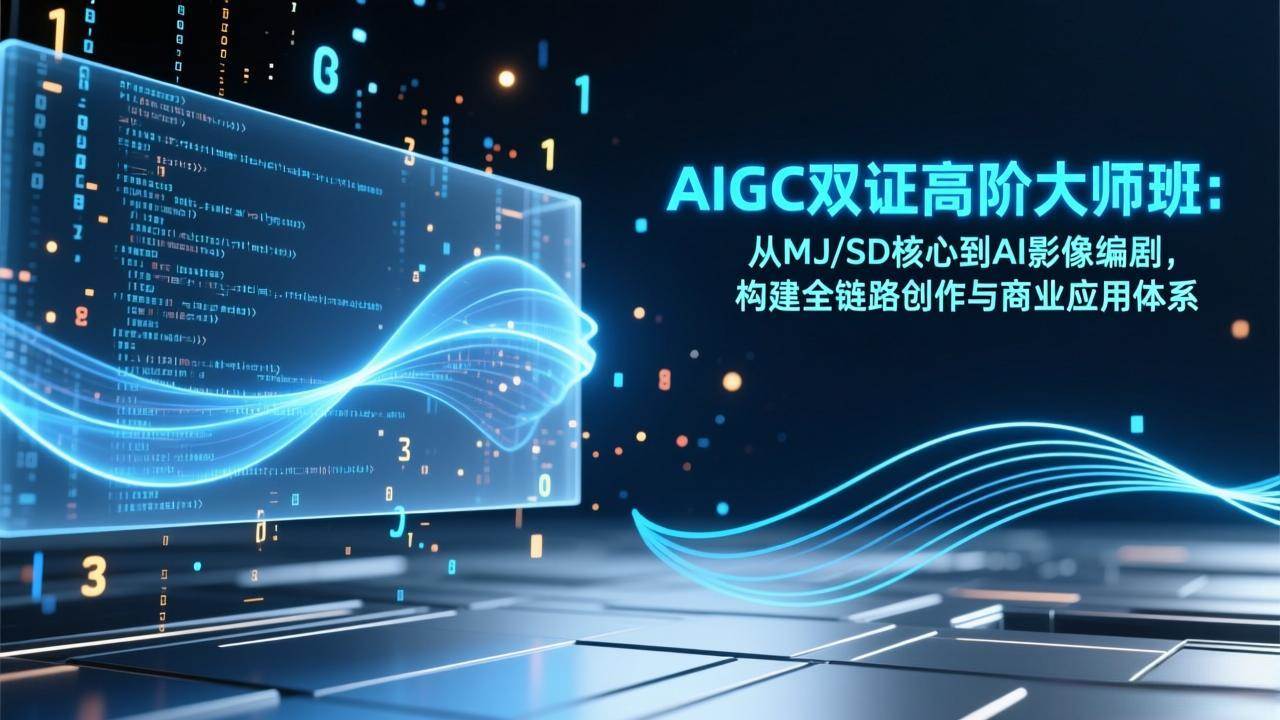 (17198期)AIGC双证高阶大师班:从MJ/SD核心到AI影像编剧,构建全链路创作与商业应用体系_就是爱分享