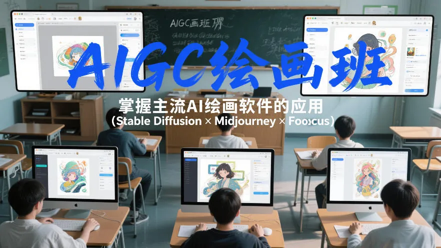 AIGC绘画班,掌握主流Ai绘画软件的应用(Stable Diffusion x Midjourney x Fooocus)_就是爱分享
