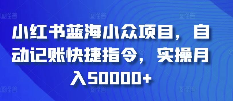 小红书蓝海小众项目，自动记账快捷指令，实操月入50000+【揭秘】_就是爱分享
