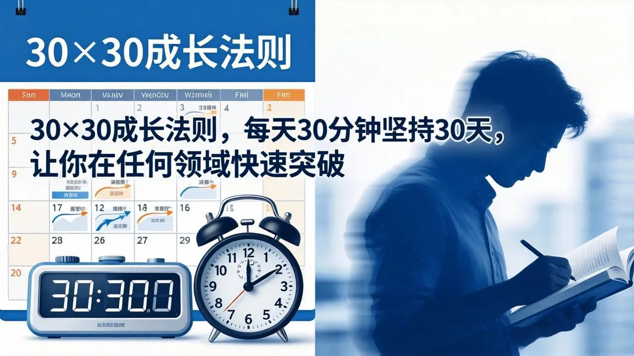 付费文章：30×30成长法则，每天30分钟坚持30天，让你在任何领域快速突破_就是爱分享