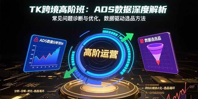 （15809期）TK跨境高阶班：ADS数据深度解析，常见问题诊断与优化，数据驱动选品方法_就是爱分享