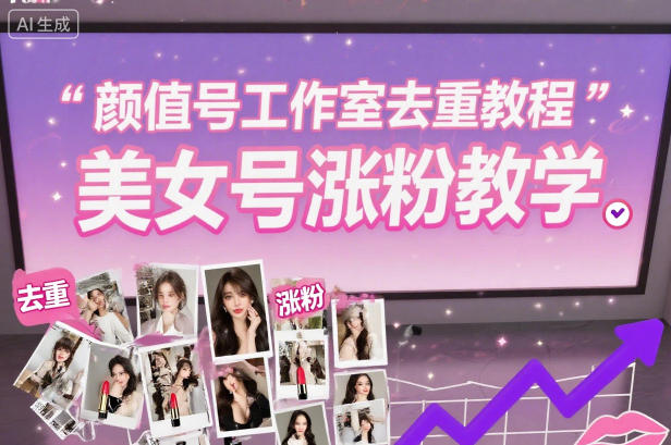颜值号工作室去重教程,美女号涨粉教学_就是爱分享
