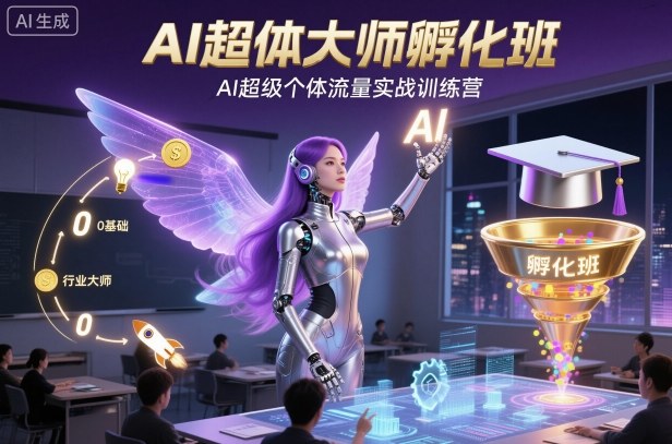 AI超体大师孵化班，AI超级个体流量实战训练营_就是爱分享
