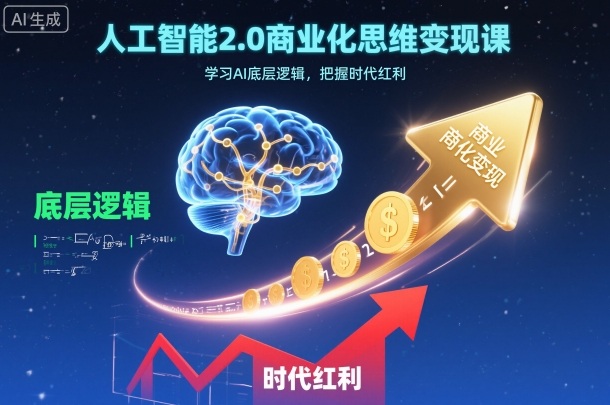 人工智能2.0商业化思维变现课，学习AI底层逻辑，把握时代红利_就是爱分享