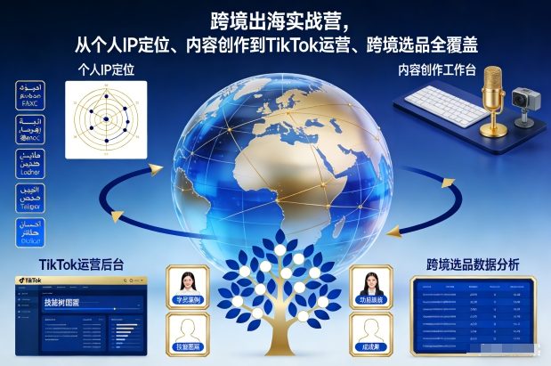 跨境出海实战营,从个人IP定位、内容创作到TikTok运营、跨境选品全覆盖_就是爱分享