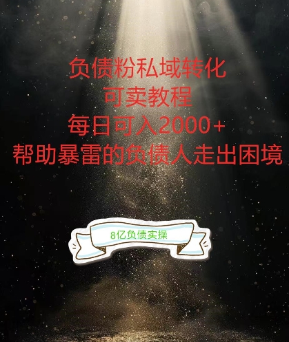 负债粉掘金计划，帮助负债者解决问题，债务规划，债务重组，最好的变现方式【揭秘】_就是爱分享