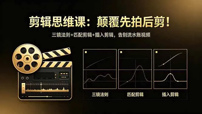 （18285期）剪辑思维课：颠覆先拍后剪！三镜法则+匹配剪辑+插入剪辑，告别流水账视频_就是爱分享