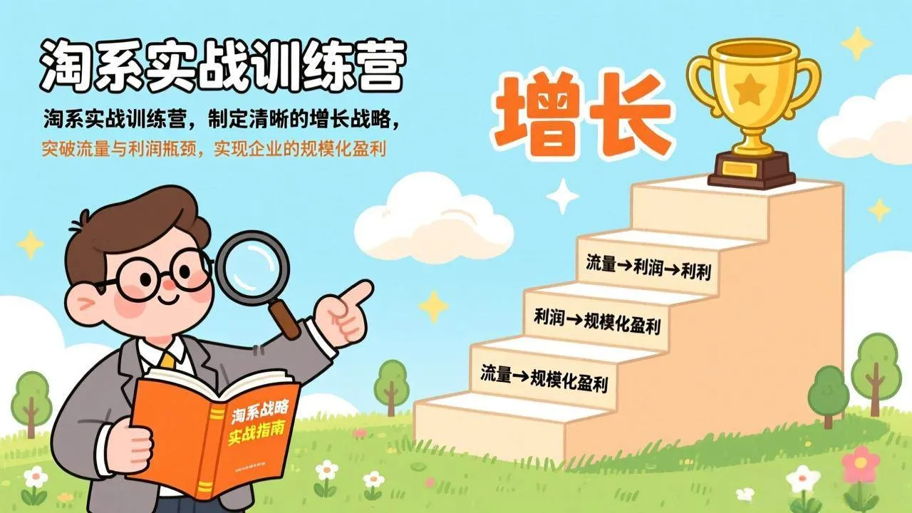 （17278期）淘系实战训练营，制定清晰的增长战略，突破流量与利润瓶颈，实现企业的规模化盈利_就是爱分享