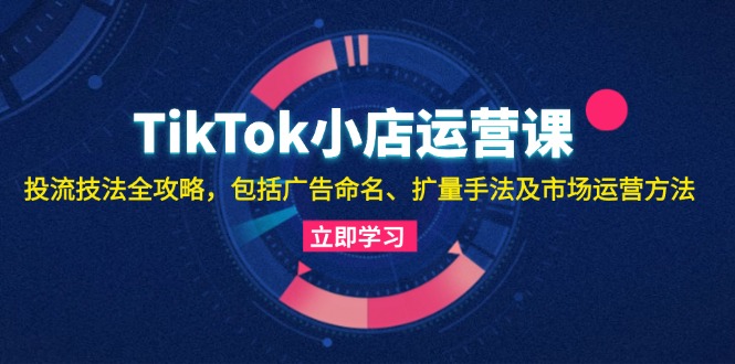 TikTok小店运营课：投流技法全攻略，包括广告命名 扩量手法及市场运营方法_就是爱分享