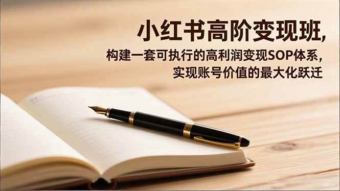 (16633期)小红书高阶变现班,构建一套可执行的高利润变现SOP体系,实现账号价值的最大化跃迁_就是爱分享