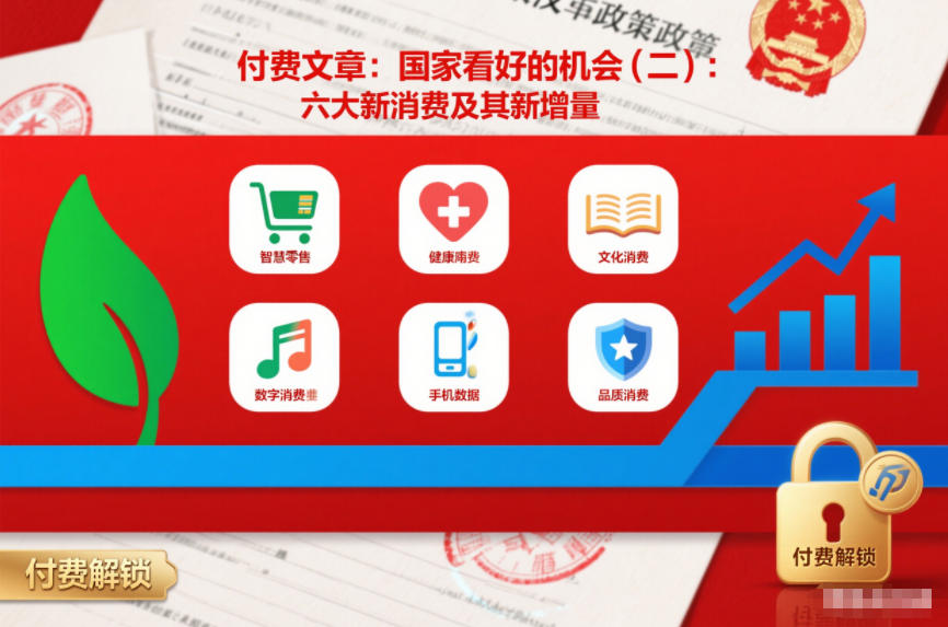 付费文章:国家看好的机会(二):六大新消费及其新增量_就是爱分享
