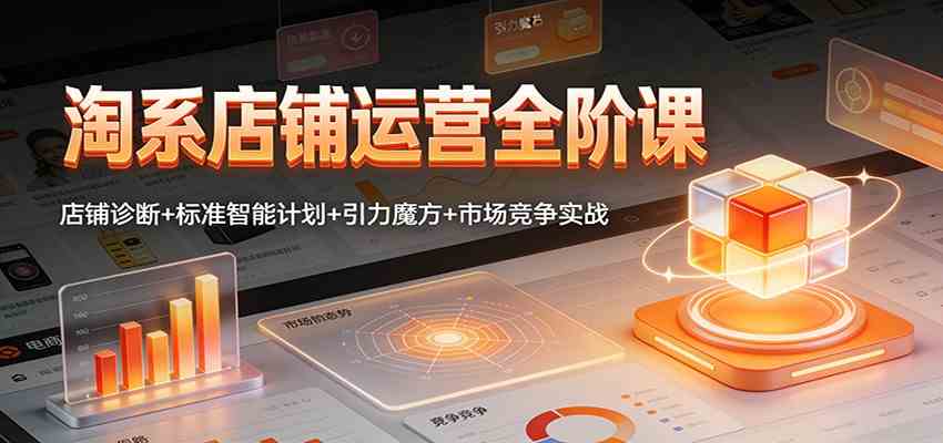淘系店铺运营全阶课:店铺诊断+标准智能计划+引力魔方+市场竞争实战_就是爱分享