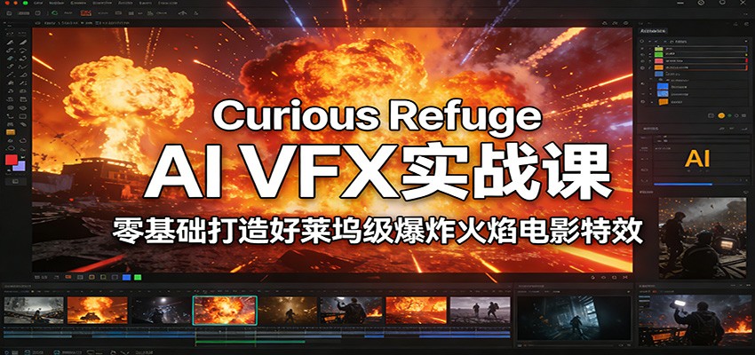 Curious Refuge AI VFX实战课，零基础打造好莱坞级爆炸火焰电影特效_就是爱分享