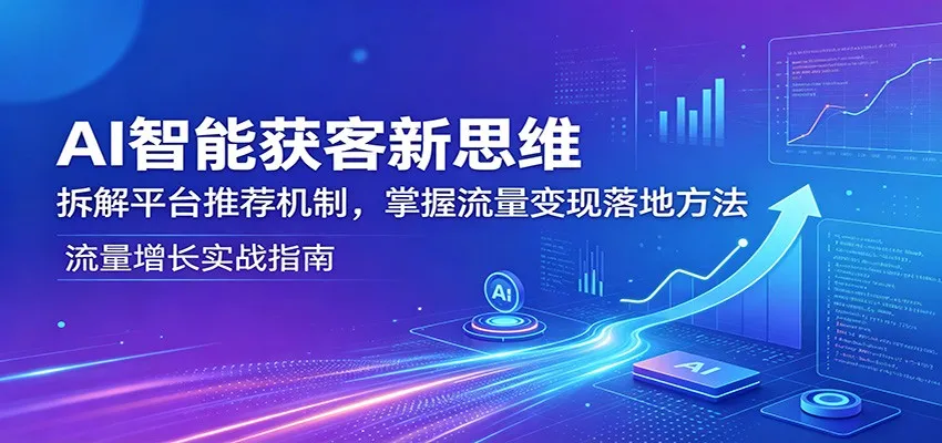 AI智能获客新思维：拆解平台推荐机制，掌握流量变现落地方法_就是爱分享