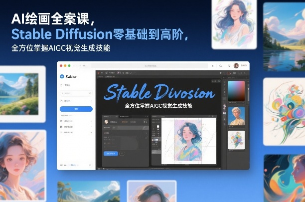 AI绘画全案课，Stable Diffusion零基础到高阶，全方位掌握AIGC视觉生成技能_就是爱分享