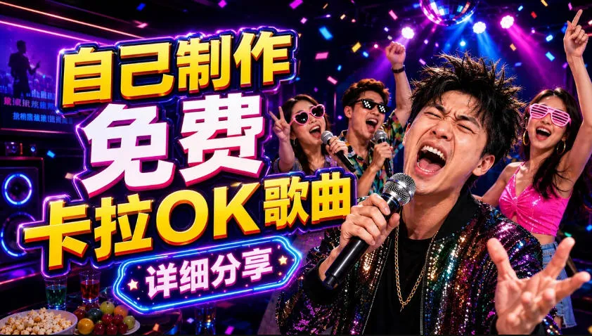 零基础AI制作免费卡拉OK视频教程,从歌曲生成、音轨分离到字幕制作、视频导出,手把手教学_一起云网创