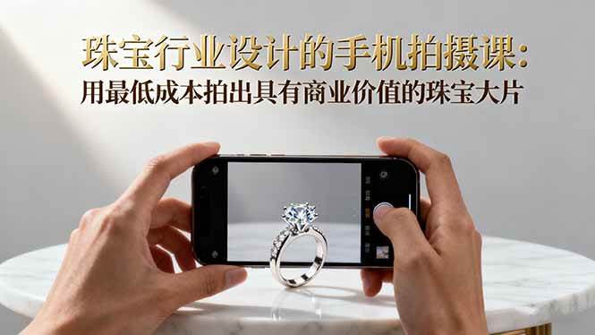 （16385期）珠宝行业设计的手机拍摄课：用最低成本拍出具有商业价值的珠宝大片！_就是爱分享