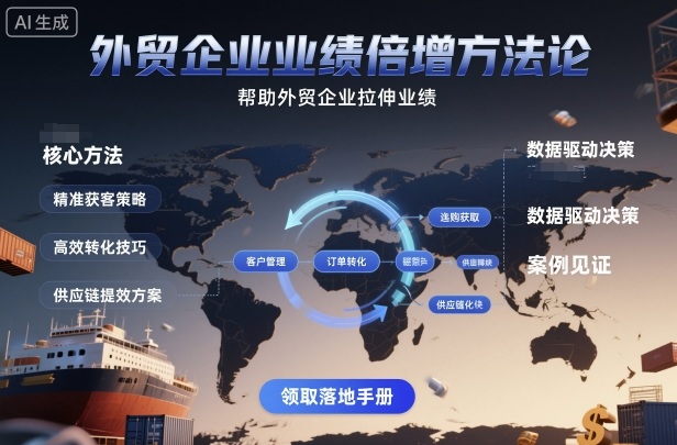 外贸企业业绩倍增方法论，帮助外贸企业拉伸业绩_就是爱分享