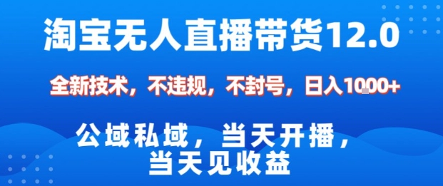 淘宝无人直播12.0，公域私域技术，不封号，不违规布局双十一流量风口，日入1k（独家技术）【揭秘】_就是爱分享