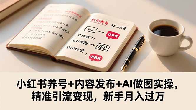 （16498期）小红书养号+内容发布+AI做图实操，精准引流变现，新手月入过万_就是爱分享