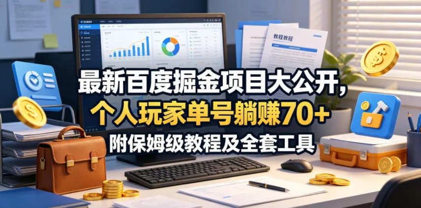 最新百度掘金项目大公开,个人玩家单号躺賺70+,附保姆级教程及全套工具【揭秘】_一起云网创