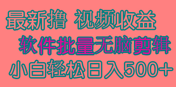 (9569期)发视频撸收益，软件无脑批量剪辑，第一天发第二天就有钱_就是爱分享