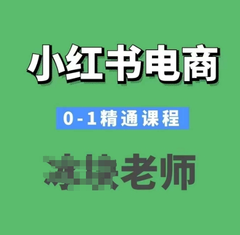 小红书电商0-1精通课程，小红书开店必学课程_就是爱分享