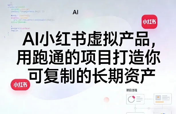 AI小红书虚拟产品,用跑通的项目打造你可复制的长期资产(更新)_一起云网创