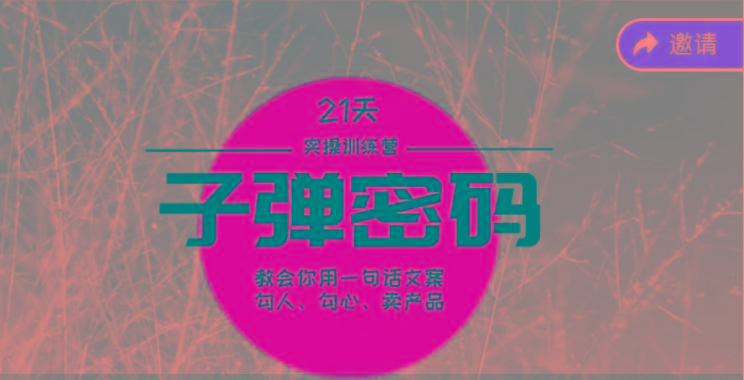 《子弹密码训练营》-用一句话文案勾人勾心卖产品，21天学到顶尖文案大师策略和技巧_就是爱分享