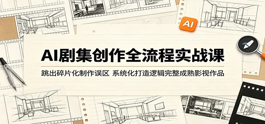 AI剧集创作全流程实战课:跳出碎片化制作误区,系统化打造逻辑完整成熟影视作品_一起云网创