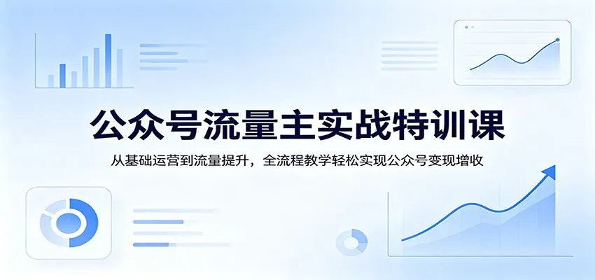 公众号流量主实战特训课：从基础运营到流量提升，全流程教学轻松实现公众号变现增收_就是爱分享