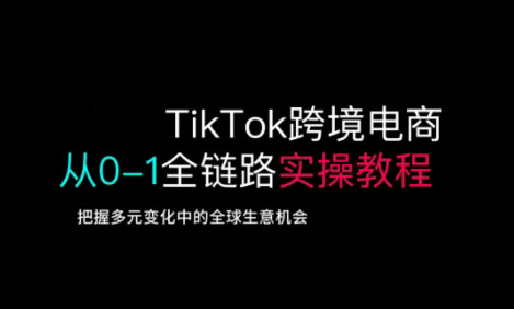 TikTok跨境电商从0-1全链路全方位实操教程，把握多元变化中的全球生意机会_就是爱分享