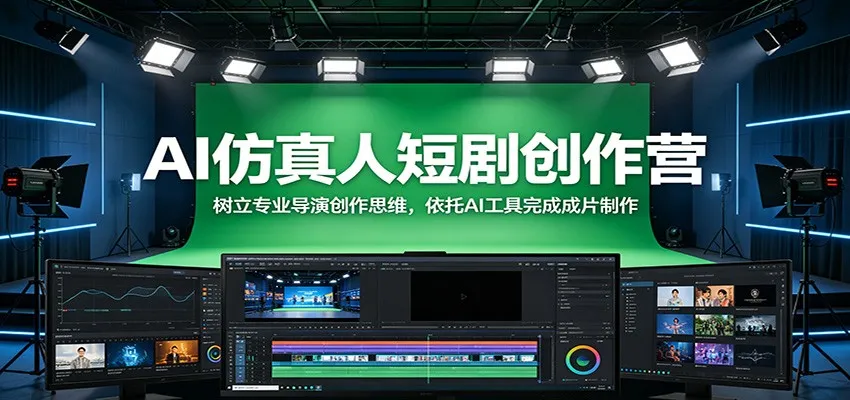 AI仿真人短剧创作营:树立专业导演创作思维,依托AI工具完成成片制作_一起云网创