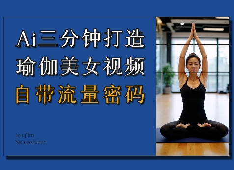 Ai3分钟打造瑜伽美女视频，自带流量密码_就是爱分享