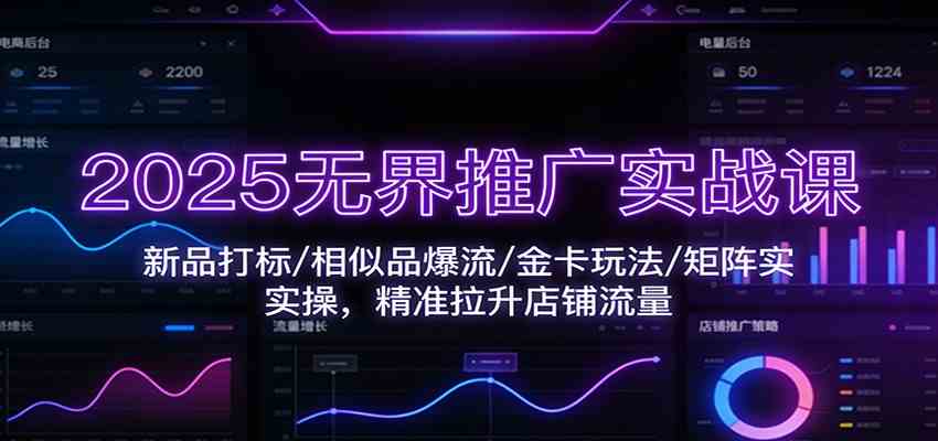 2025无界推广实战课：新品打标/相似品爆流/金卡玩法/矩阵实操，精准拉升店铺流量_就是爱分享