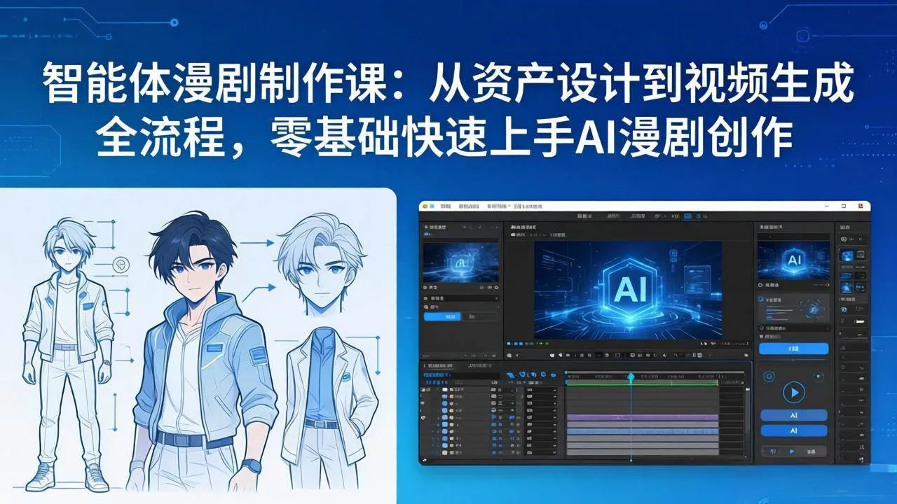 （17709期）智能体漫剧制作课：从资产设计到视频生成全流程，零基础快速上手AI漫剧创作_就是爱分享
