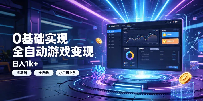 0基础实现全自动游戏变现,日入1k+,小白直接上手搞钱!【揭秘】_一起云网创