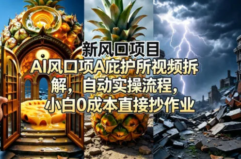 新风口项目AI庇护所视频拆解，自动实操流程，小白0成本直接抄作业_就是爱分享