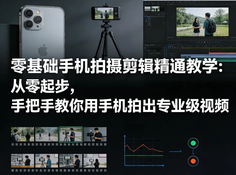 零基础手机拍摄剪辑精通教学：从零起步，手把手教你用手机拍出专业级视频_就是爱分享