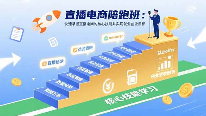 (15900期)直播电商陪跑班:快速掌握直播电商的核心技能并实现就业/创业目标_就是爱分享