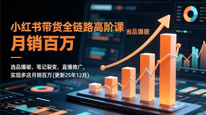 (16842期)小红书带货全链路高阶课,选品爆破、笔记裂变、直播推广,实现多店月销百万(更新25年12月)_就是爱分享