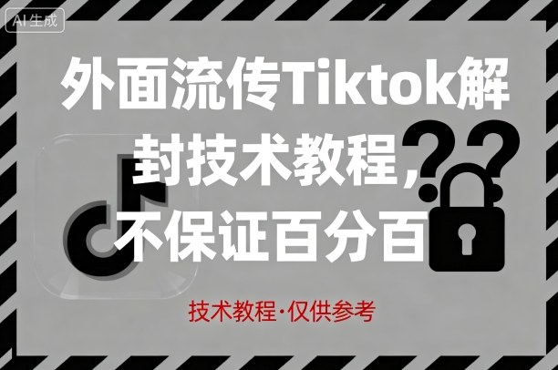 外面流传Tiktok解封技术教程，不保证百分百，具体自测_就是爱分享