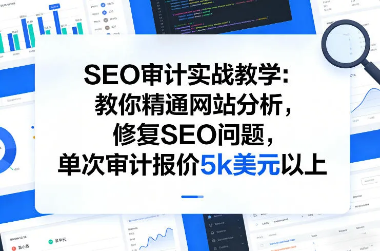 SEO审计实战教学：教你精通网站分析，修复SEO问题，单次审计报价5k美元以上_就是爱分享